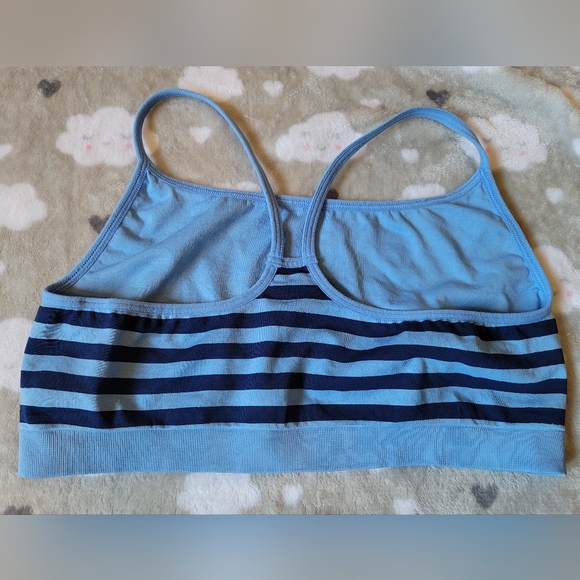 GapBody union blue stripped racer back bralette size XL - Picture 2 of 3